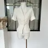 Camisa de camiseta de manga corta a rayas con cuello de camisa y cintura ceñida original de "El Verano de Kikujiro"