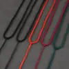 Corda Trançada Robusta e Simples Feita à Mão de Quatro Fios Colar Corda para Pingente para Homens e Mulheres Jade