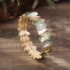 Pulsera Elástica de Esmalte Geométrica de Pétalos de Venta Caliente Transfronteriza Pulsera Elástica de Flores para Mujer Moderna y de Alta Gama