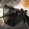 Calcinhas Sexy de Renda com Bolinhas Semitransparentes e Laço para Mulheres, com Cintura de Letras da Moda e Forro 100% Algodão