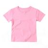 Camiseta de Algodón 180g con Cuello Redondo y Logo Personalizado para Niños, Camiseta de Manga Corta 100% Algodón para Niños Pequeños y Medianos, Transpirable y Estilo Delgado