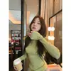 Suéter Base para Mujer 2026 Nuevo Otoño e Invierno Gris Chic de Alta Gama Tejido de Punto Cuello Redondo Ajustado Suéter Base