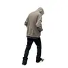 Jeans vintage estilo americano outono desfiado falso rasgado masculino marca de moda ins vibe high street calças retas compridas