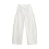 Pantalones de Hoz Diseño Estilo Americano Verano 2025 Cintura Baja Adelgazantes Rectos Sueltos Adelgazantes Pierna Ancha Largo Hasta el Piso