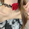 Diablo Lolita Lolita Encaje Guantes de Muñeca Manga de Mano rojo vino Rosa Manga de Vestido Flor de Muñeca