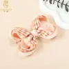 Accesorios Europeos y Americanos para el Cabello de Niños Cinta a Cuadros con Hilo Lazo Pasador para el Cabello Bebé Hecho a Mano Clip Nudo Multicapa