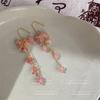 Corazón Dulce de Frambuesa ~ Hada Súper Mori Cristal de Fresa Piedra Natural Pendientes Sentido del Diseño Nicho Dulce Elegante Pendientes Fábrica