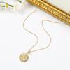 Nuevo Collar de Acero de Titanio Europeo y Americano de Venta Caliente Transfronterizo para Mujer Ins Chapado en Oro Plata Colgante Bicolor Moda Elegante Venta Directa de Fábrica