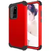 Para Samsung S20plus capa de celular três em um capa protetora tripla anti-queda S21 attr capa de couro de silicone