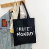 Bolso de lona de otoño, nuevo estilo coreano de moda, personalizado, con impresión artística, gran capacidad, bolso de hombro para estudiantes
