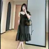 ¡Suave y favorecedor! Cómodo Vestido Camisola Falso de Dos Piezas de Rayón Cupro, Vestido de Longitud Media para Mujer, Nuevo Modelo 2026