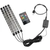 Luz Ambiente Ativada por Voz para Interior de Carro LED Colorida para Apoio dos Pés no Interior do Carro Atmosfera Musical Ritmo Luz Decorativa para Modificação de Carro