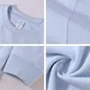Camiseta de manga larga de algodón puro de peso pesado de 230 g para hombre, nuevo estilo de otoño, corte holgado, cuello redondo, prenda interior para hombre
