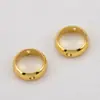 Anillos Redondos de Cobre con Doble Agujero para Cuentas, Anillos Redondos de Cuentas para Collares y Pulseras DIY, Accesorios de Manualidades con Cuentas Hechos a Mano