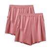 Pantalones cortos de verano para mujer, de modal, talla grande, con bolsillos, antiluz, de tres piezas, de cintura alta, informales, para el hogar, paquete de 2