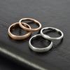 Anillo Fino Estilo Coreano Chapado en Oro Rosa de 18K Anillo Frosted ins Acero de Titanio para Hombre y Mujer Anillo de Cola para Pareja Joyería Distintiva de Moda