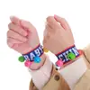 Pulseras Elásticas de Campana con Letras de Colores, Equipo de Animación para Reuniones Deportivas Estudiantiles, Equipo Infantil para el Día del Niño, el Día Nacional y el Día de Año Nuevo
