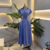 Vestido Camisa Feminino Transfronteiriço Europeu e Americano Verão 2026 Novo Estilo Casual Gola Lapela Listrado Cintura Marcada Manga Curta