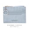 Mini Porta-Chaves e Moedas Fino Compacto Estilo Coreano Padrão Crocodilo Porta-Cartões Color Block Duas em Um Pequeno Porta-Cartões Estilo Chanel com Zíper