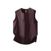 G-Stone Verano Nuevo Sección de Bambú Raya de Algodón Estampado de Letras Chaleco sin Mangas para Hombre Holgado Cuello Redondo Deportivo Casual