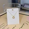 Corrente para Clavícula Circular com Joia, Acessório de Moda Feminina Exquisito e Elegante, Design de Luxo Leve, Colar Minimalista Estilo Ins de Nicho