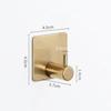 Gancho adhesivo de acero inoxidable 304 sin perforaciones, resistente y sin costuras, para colgar toallas, ropa, pared de cocina, metal