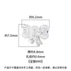 Plata Pura S999 Colgante de Lazo Exquisito Tachonado de Diamantes Estilo Ins Cuentas Espaciadoras Pulsera de Cristal con Cuentas DIY Accesorios de Plata