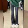 Jeans de Tiro Alto Elásticos de Micro-lar para Mujer Otoño e Invierno Forrados de Polar Talla Grande Chica Gordita Adelgazantes Forma de Pera Pantalones de Cuerno con Borde de Piel