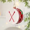 Bolas Pintadas Populares de Natal Transfronteiriças, Pequenos Enfeites de Papai Noel e Boneco de Neve, Etiquetas com Letras, Decorações de Árvore de Natal