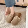 Sandálias Birkenstock de Couro Genuíno para Mulheres, Mules Fechados de Solado Grosso para Uso Externo, Novo Estilo Slip-On Preguiçoso Primavera/Verão 2026