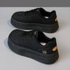 Zapatillas deportivas de suela gruesa con aumento para mujer, novedad de verano 2024, zapatos retro de pan, versátiles, informales, deportivos, blancos, de moda.