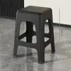 Mesa e cadeiras de sala de jantar e estar multifuncionais transfronteiriças para casa, banquinho de plástico, banquinho de placa moderno, banquinho de couro empilhável para adultos, atacado
