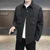 Chamarra tipo camisa estilo americano para hombre, nueva colección otoño 2025, diseño holgado, chaqueta de marca moderna para hombre, estilo workwear, cuello camisero