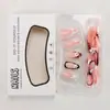 Novos Estilos Europeus e Americanos de Unhas Postiças Curtas, Estampa de Leopardo Degradê, Bolinhas Color-Blocking, Design Floral, Peças de Unha Pura Desejo, Unhas Postiças