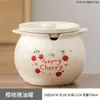 Olla de Almacenamiento de Aceite de Cerámica Doméstica con Doble Asa Anti-Quemaduras y Tapa, Recipiente Sellado para Manteca, Olla de Aceite de Cocina Resistente a Altas Temperaturas para Aceite Caliente