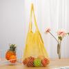 Bolsa de compras de malla de algodón portátil y colorida, bolsa de malla de algodón tejida, bolsa con cordón, bolsa de malla para supermercado, bolsas de malla para frutas y verduras, personalización