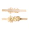 Diadema de Gasa Dulce Perla Japonesa y Coreana Venta Caliente Adorno para el Cabello Elástico Infantil Combinación de Cinta y Flor Joyería Diadema Venta al por Mayor