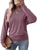 Amazon Europeia e Americana Comércio Exterior Transfronteiriço Outono e Inverno 2026 Novas Camisetas de Manga Longa Lisas com Gola Redonda para Mulheres Tricotadas de Manga Longa