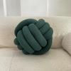 Almohada de bola de lana de estilo nórdico, almohada de bola de nudo de cuerda de tres hilos, almohada de lana tejida a mano, cojín para ventana salediza