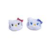 Broche de Peluche Blanco Puro de Dibujos Animados Bordado Cabeza de Gato Joyería Bufanda Zapatos y Calcetines Decoración de Muñeca Accesorios de Joyería