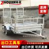 Herramienta de Transporte de Carga de Plataforma Plana de Viaje Personalizada Exportación de Automóvil Remolque Australiano Camioneta Pickup Remolque de Plataforma Plana Remolcado