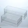 Acuario de escritorio, acuario para peces betta y camarones, tortuguero, macetero ecológico con plantas verdes, acrílico transparente, forma rectangular estrecha y alta