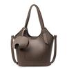 Bolsa de Mano Casual Simple de Color Sólido con Patrón de Lichi, Best Seller de Primavera y Verano, Versátil para el Trabajo, Estilo Coreano, Bolso Cruzado de Moda para Mujer