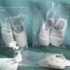 Bolsa Transparente de Zíper para Sapatos Peva Bolsa de Armazenamento para Roupas Roupa Íntima Meias Bolsa de Embalagem Fosca Bolsa Auto-Selante Tipo Zíper