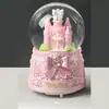 Hermoso Momento Nevado de Ensueño Adorno de Bola de Cristal Luminoso Estilo Cuento de Hadas Artesanía Decorativa Regalo de Cumpleaños