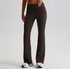 Pantalones de Pierna Ancha Acampanados Estilo Europeo y Americano, Ajustados, Sensación de Segunda Piel, Pantalones de Yoga Levanta Glúteos para Mujer, de Cintura Alta, Ligeramente Acampanados, Pantalones Deportivos Casuales al por Mayor