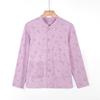 Pijama Cardigan Feminina Primavera e Outono Manga Comprida Roupas de Outono Algodão Roupas de Casa para Mãe de Meia-idade e Idosa