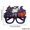 Gafas Decorativas de Halloween Accesorios para Fotos de Fiesta para Adultos y Niños Disfraz Castillo Bruja Calabaza Fieltro Marco de Gafas