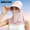 Chapéu de Sol de Aba Larga para Verão Feminino Modelo 2026 Protetor Facial Proteção UV Xale Chapéu de Sol Chapéu para Ciclismo ao Ar Livre Personalizado
