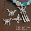 Mariposa Plateada Nuevo Chinoiserie Aleación Mariposa Colgante DIY Pulsera Hecha a Mano Pasador Joyería Cuentas Sueltas Materiales Accesorios